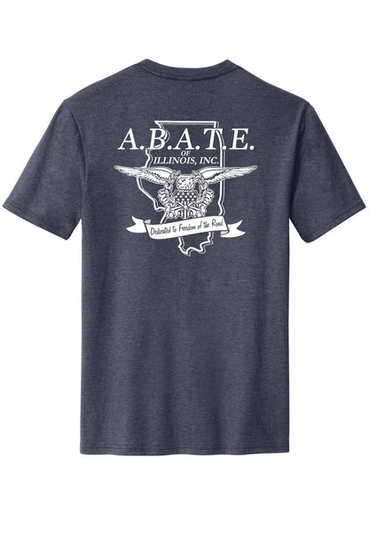 Abate Design 01 District Perfect Blend CVC Tee DM108 Heathered Navy back