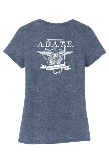 Abate Design 01 District Women's Perfect Tri Tee Navy Frost back