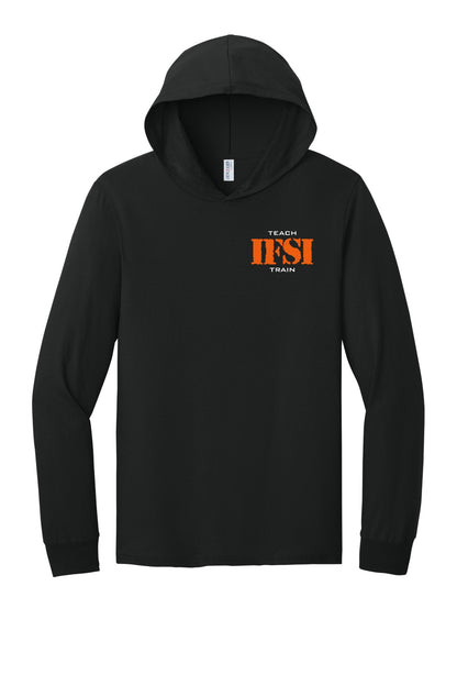 IFSI Webstore - Jerzees Classics Unisex Cotton Long Sleeve Hooded T-Shirt - 2026 Teach Train - 363LH [Black Ink] Front