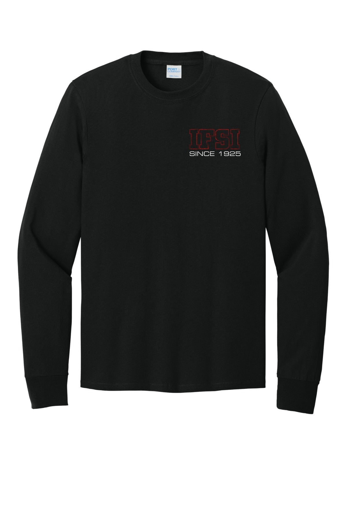 IFSI Webstore - Port & Company Long Sleeve Core Cotton Tee - 2026 Quality Training - PC54LS [Jet Black] Front
