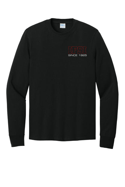 IFSI Webstore - Port & Company Long Sleeve Core Cotton Tee - 2026 Quality Training - PC54LS [Jet Black] Front