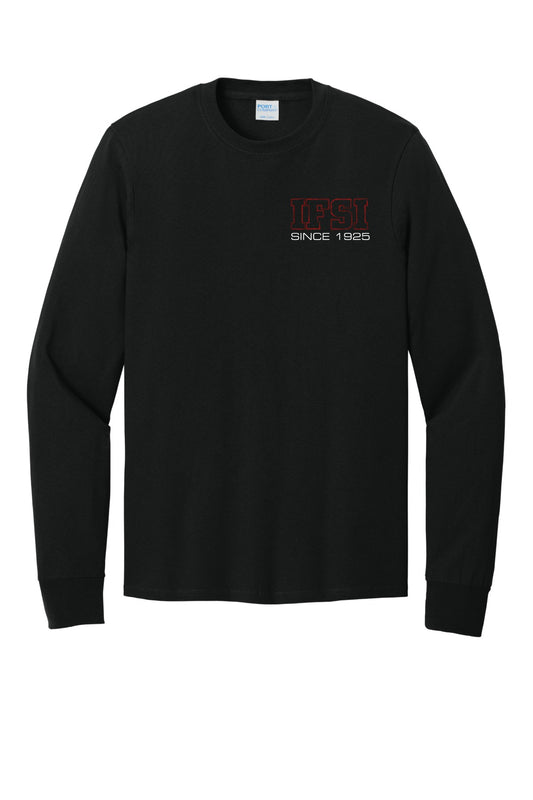 IFSI Webstore - Port & Company Long Sleeve Core Cotton Tee - 2026 Quality Training - PC54LS [Jet Black] Front