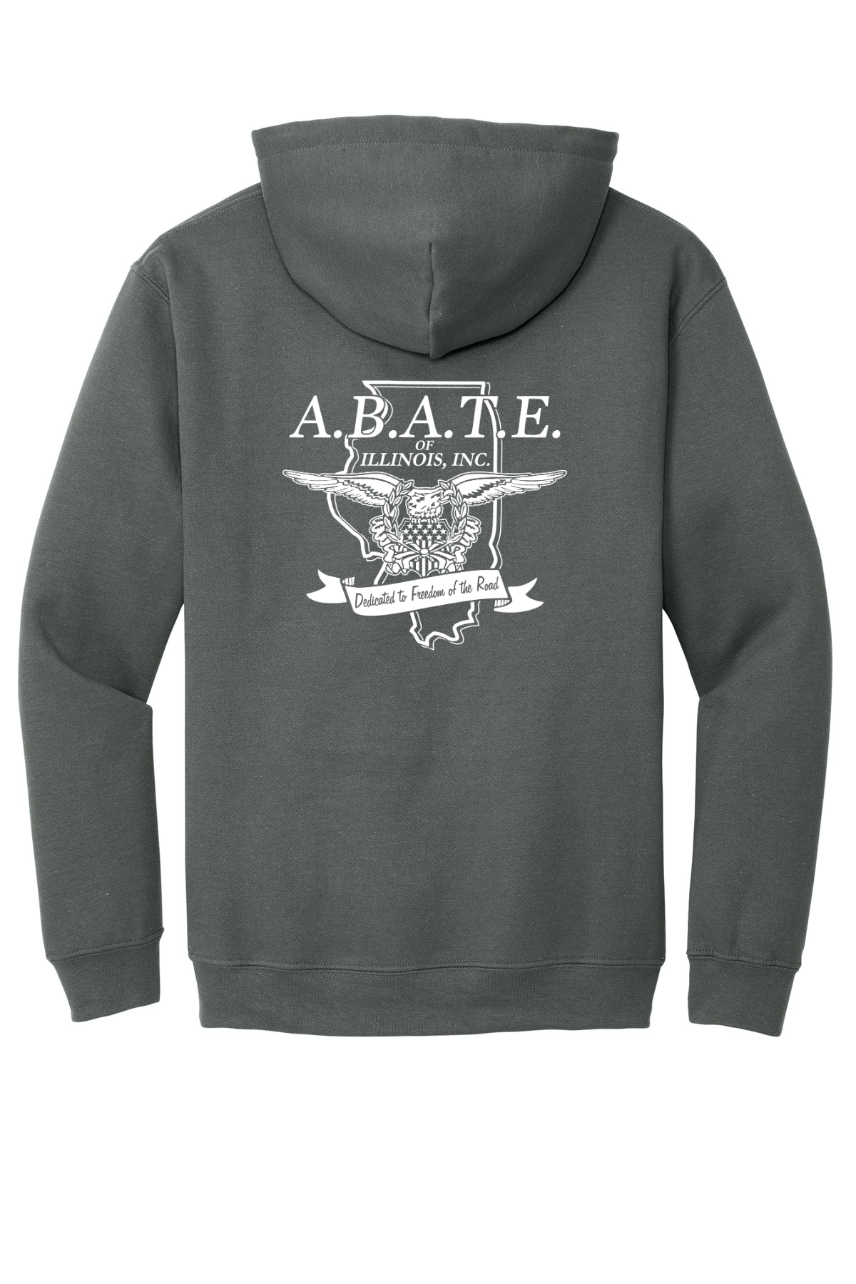 Abate - Abate of illinois - Design 01 - Hoodies - Gildan 18500 - Charcoal - Back
