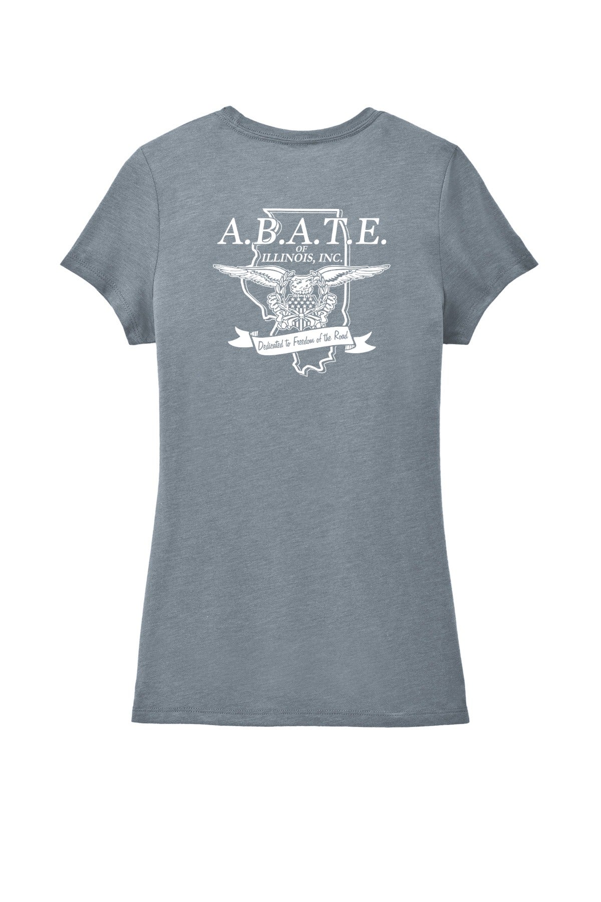 Abate Design 01 District Women's Perfect Tri Tee Flint Blue Heather back