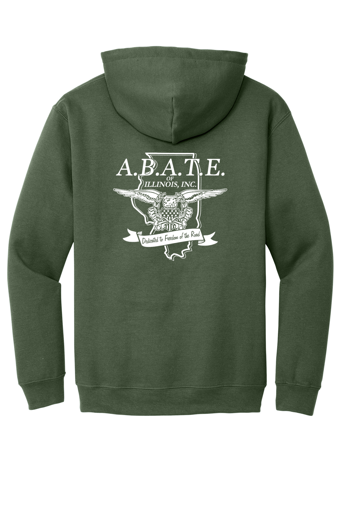 Abate - Abate of illinois - Design 01 - Hoodies - Gildan 18500 - Military Green - Back