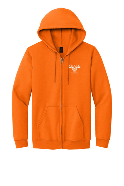 Abate Design 01 Full-Zip Hoodie S. Orange front