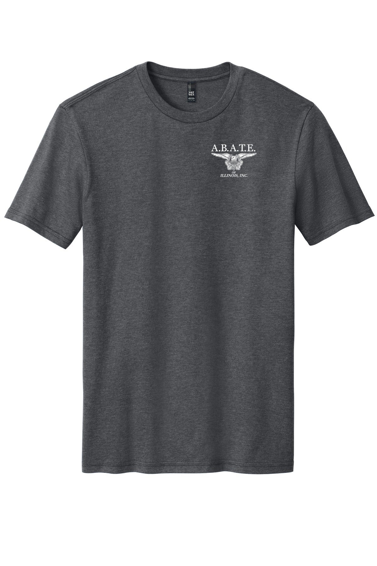 Abate Design 01 District Perfect Blend CVC Tee DM108 Heathered Charcoal front