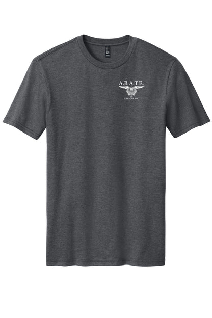 Abate Design 01 District Perfect Blend CVC Tee DM108 Heathered Charcoal front