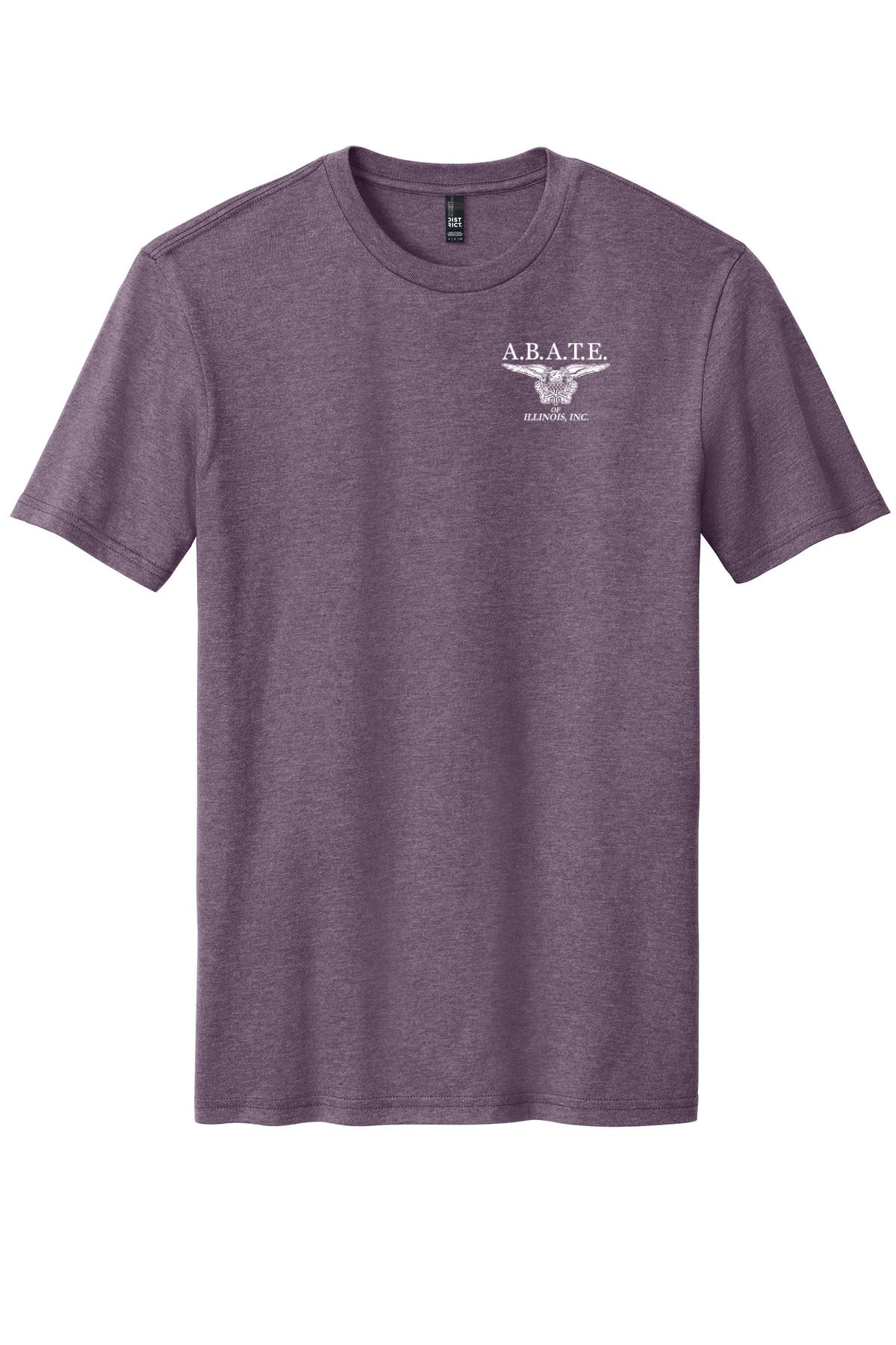 Abate Design 01 District Perfect Blend CVC Tee DM108 Heathered Eggplant front