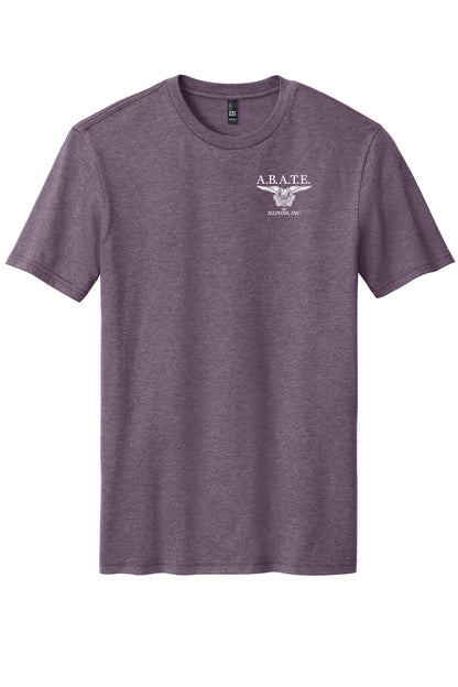 Abate Design 01 District Perfect Blend CVC Tee DM108 Heathered Eggplant front
