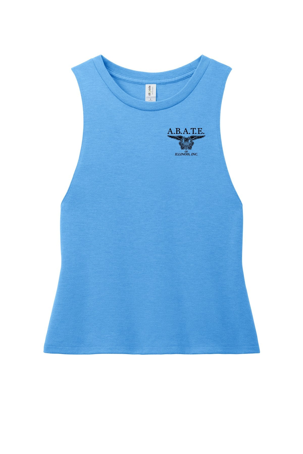 Abate Design 01 Allmade Women's Tri-Blend Muscle Tank Azure Blue front