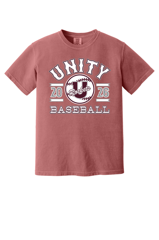 Unity - Baseball - Design 04 - T-shirt - Comfort Color 1717 - Crimson