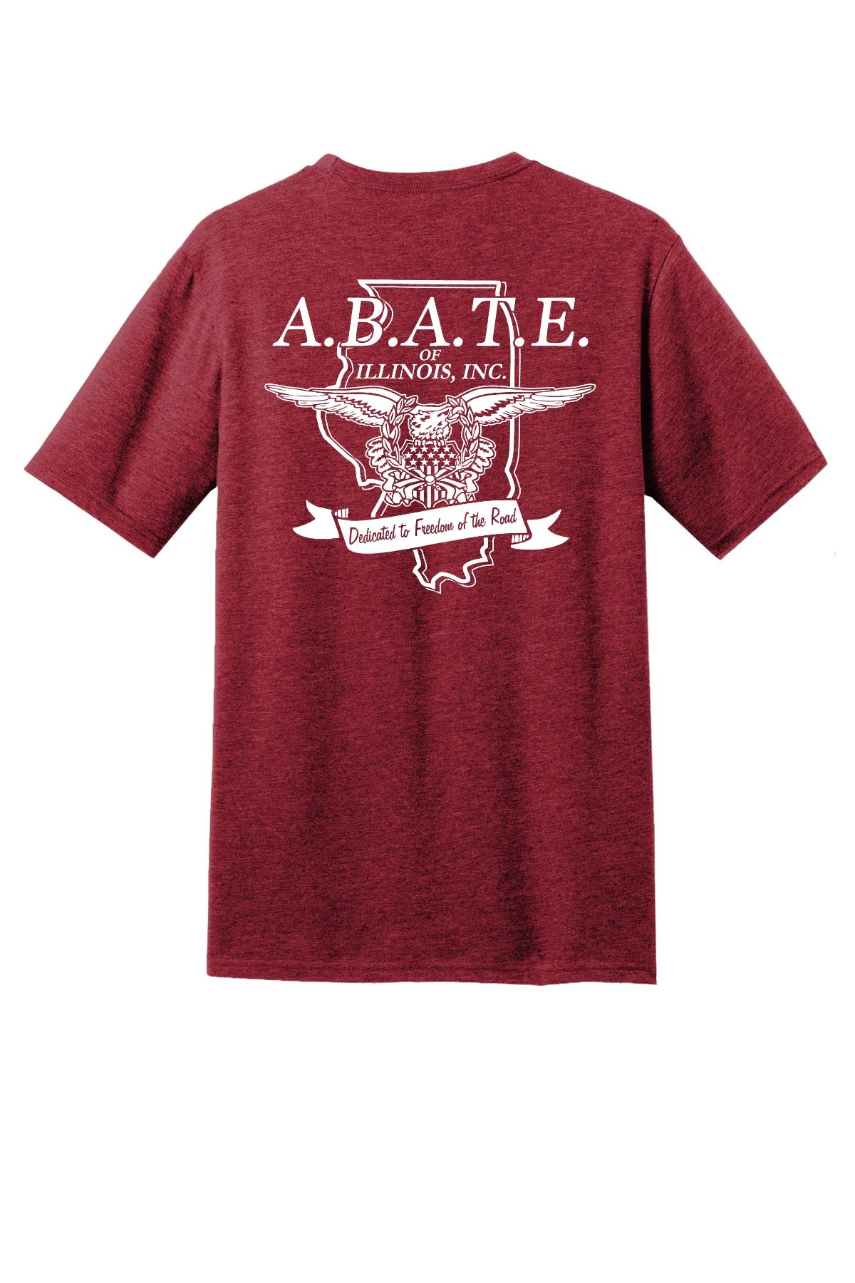 Abate Design 01 District Perfect Blend CVC Tee DM108 Red Fleck back