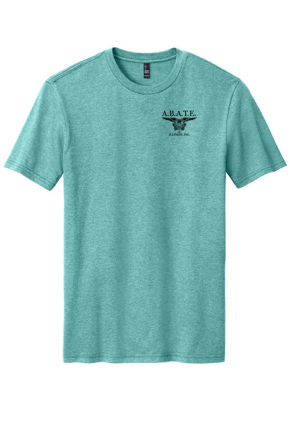 Abate Design 01 District Perfect Blend CVC Tee DM108 Heathered Eucalyptus Blue front