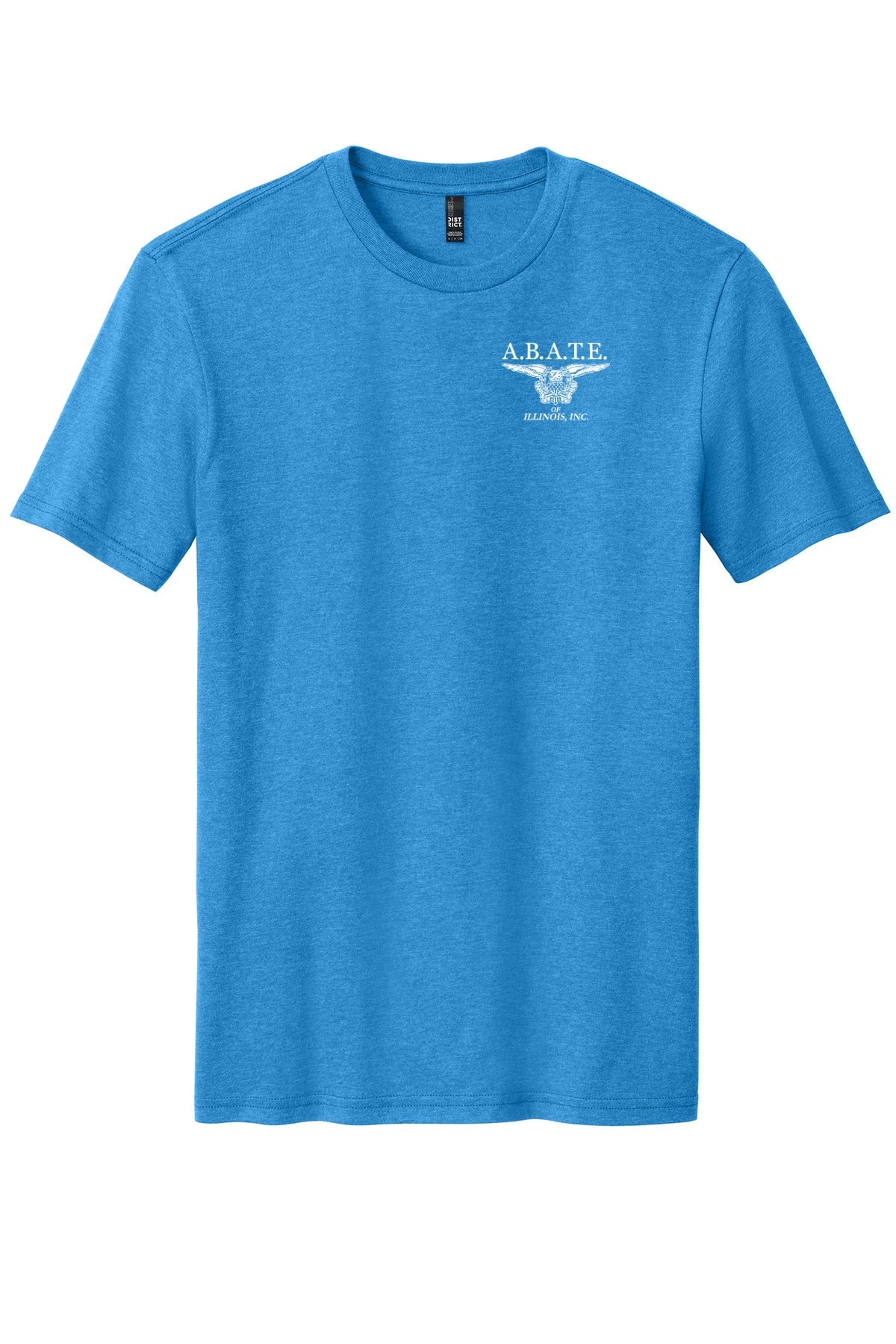 Abate Design 01 District Perfect Blend CVC Tee DM108 Heathered Bright Turquoise front