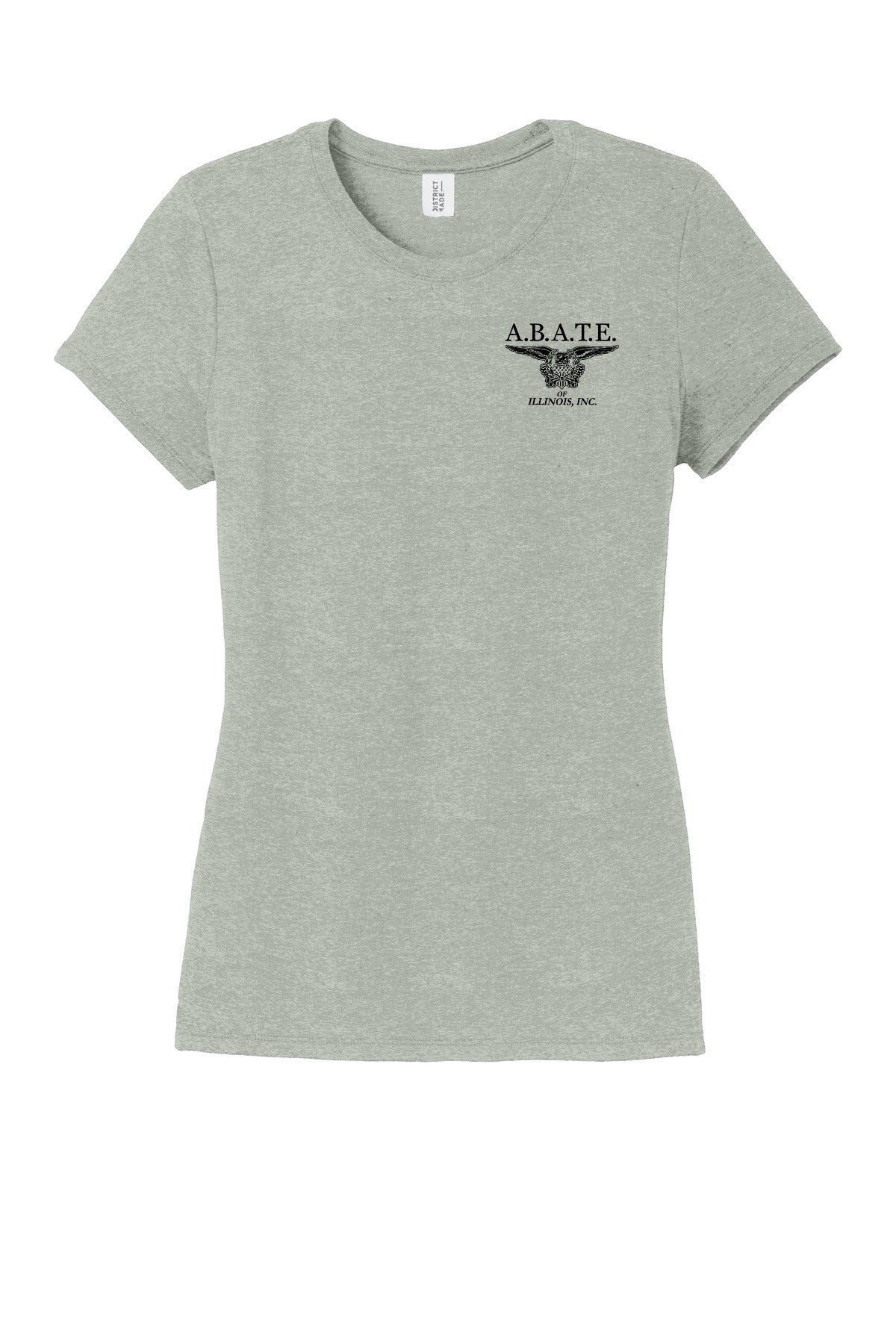 Abate Design 01 District Women's Perfect Tri Tee Heathered Grey front