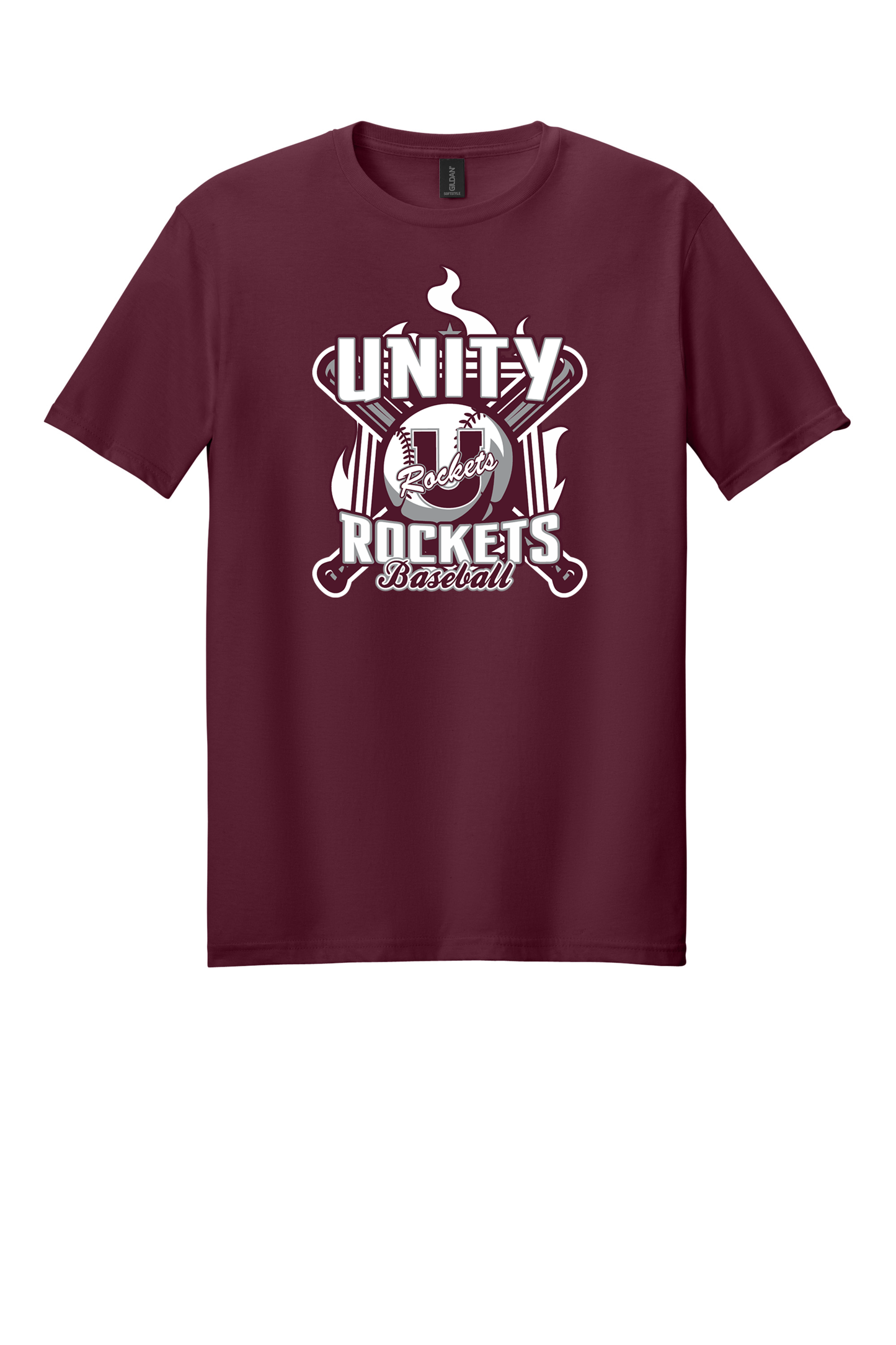Unity - Baseball - Design 05 - T-shirt - Gildan 64000 - Maroon