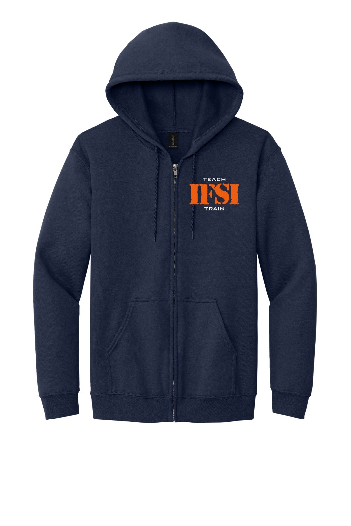 IFSI Webstore - Gildan Heavy Blend Full-Zip Hooded Sweatshirt - 2026 Teach Train - 18600 [Navy] Front