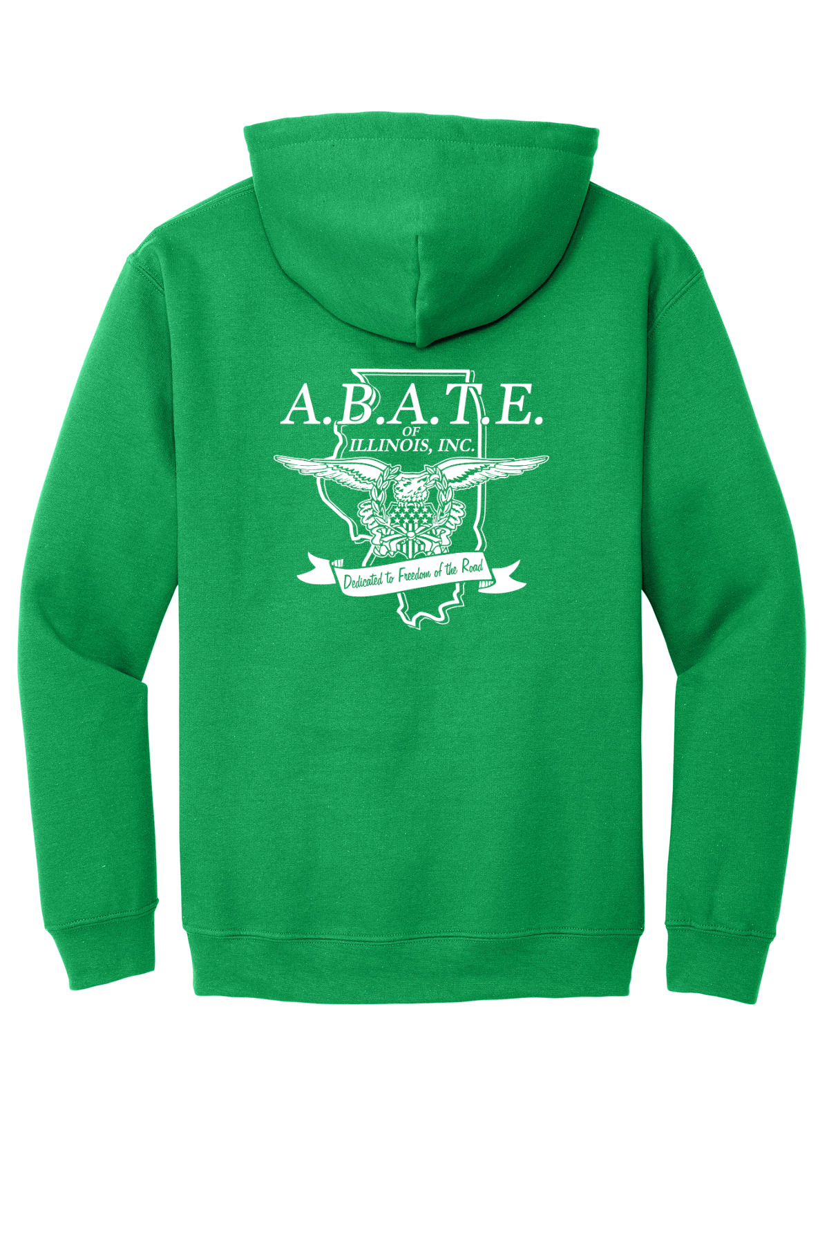 Abate - Abate of illinois - Design 01 - Hoodies - Gildan 18500 - Irish Green - Back