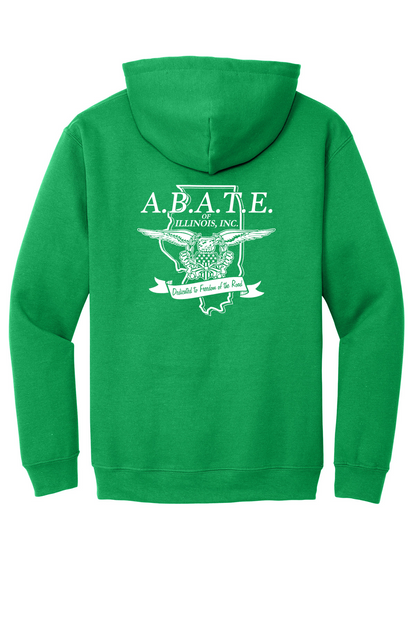 Abate - Abate of illinois - Design 01 - Hoodies - Gildan 18500 - Irish Green - Back
