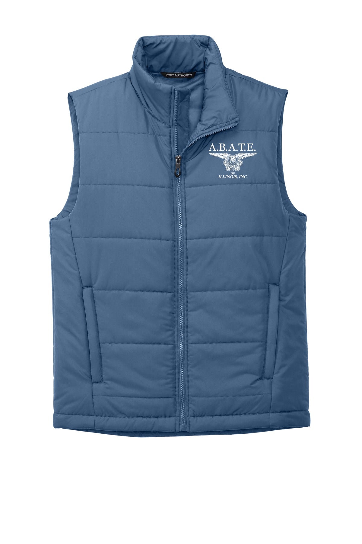 Abate Design 01 Port Authority Puffer Vest Dusk Blue front
