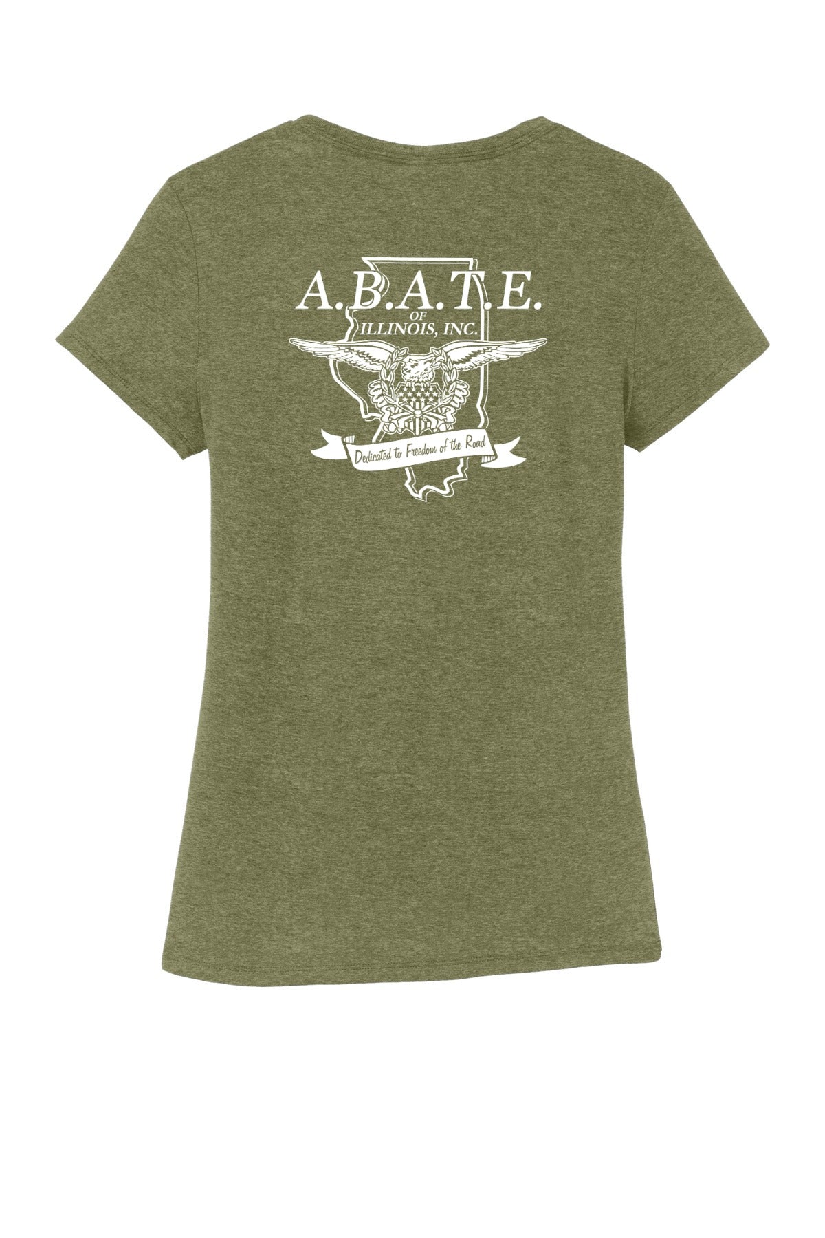 Abate Design 01 District Women's Perfect Tri Tee Military Green Frost back