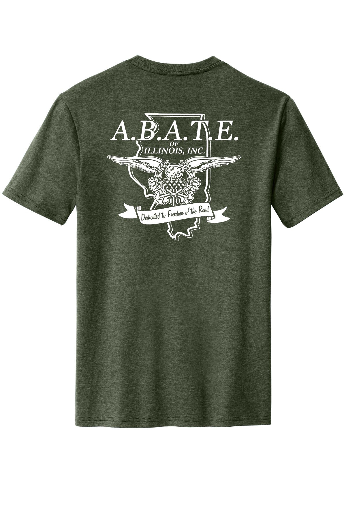 Abate Design 01 District Perfect Blend CVC Tee DM108 Heathered Forest Green back
