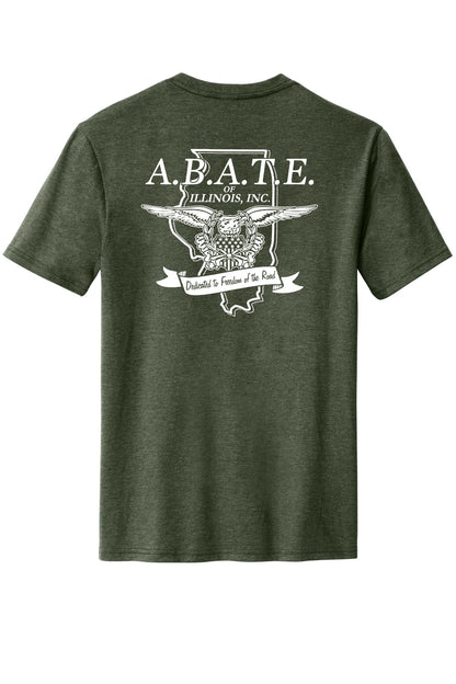 Abate Design 01 District Perfect Blend CVC Tee DM108 Heathered Forest Green back