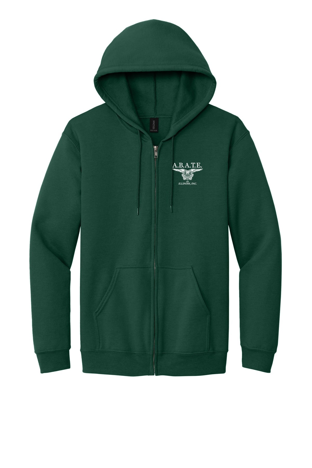 Abate Design 01 Full-Zip Hoodie Forest Green front