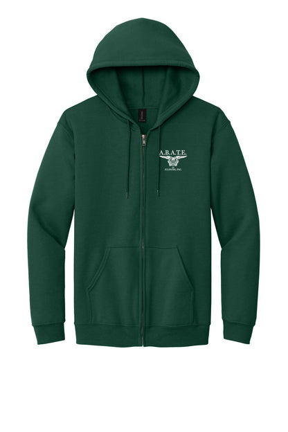 Abate Design 01 Full-Zip Hoodie Forest Green front
