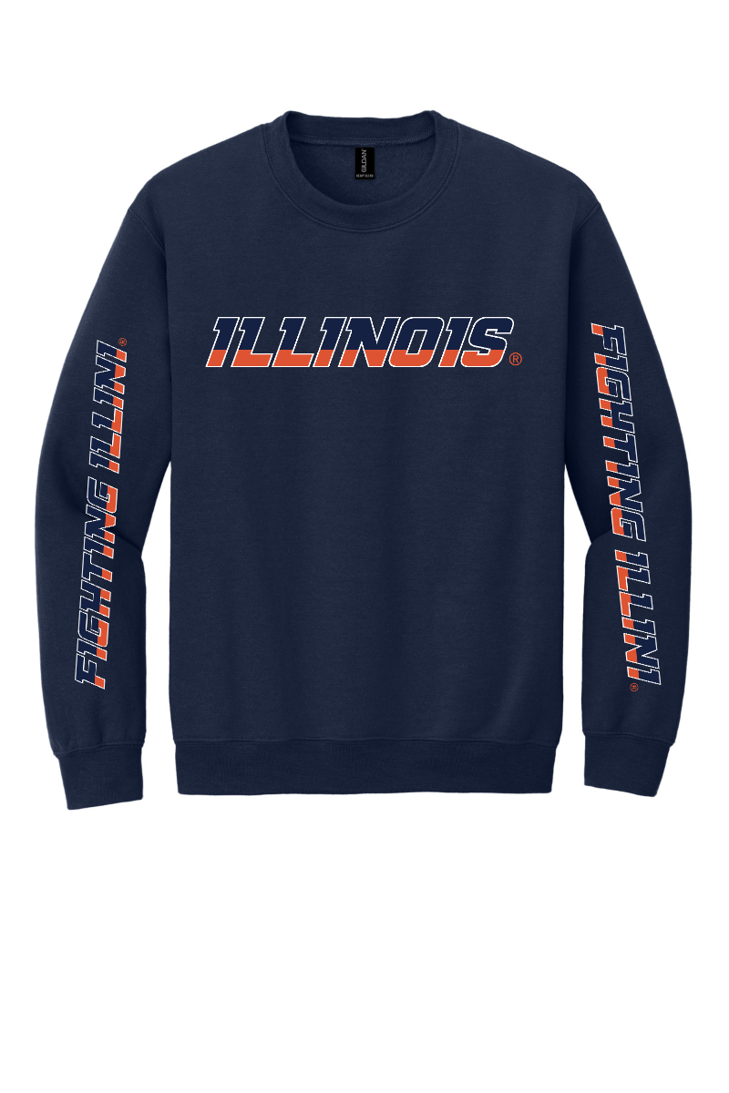 Fighting Illini - Illinois Wordmark - 18000 Navy