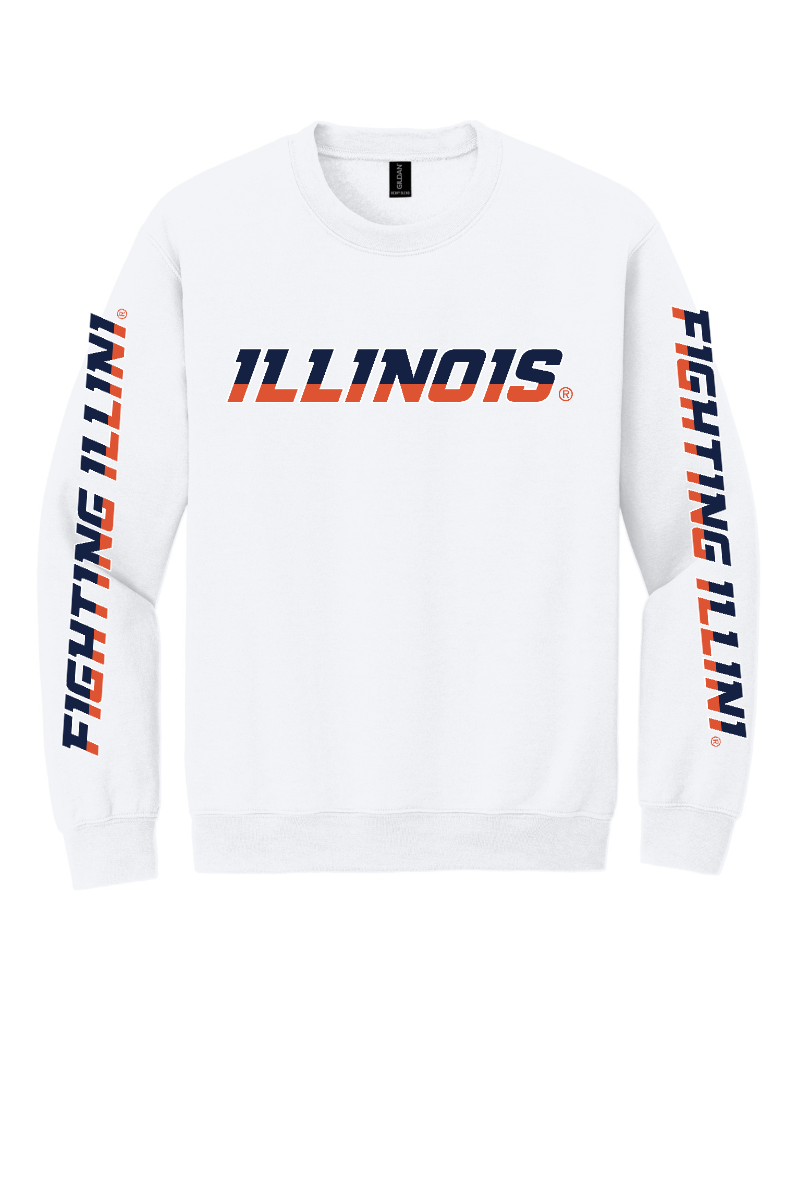 Fighting Illini - Illinois Wordmark - 18000 White