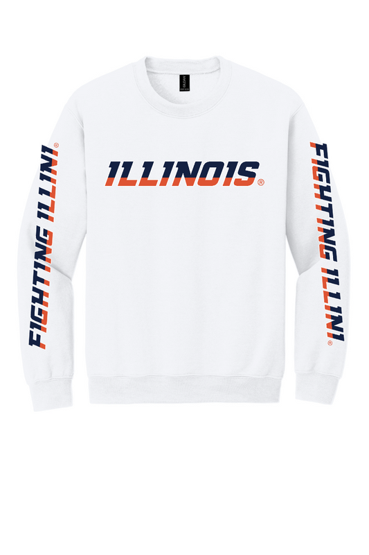 Fighting Illini - Illinois Wordmark - 18000 White