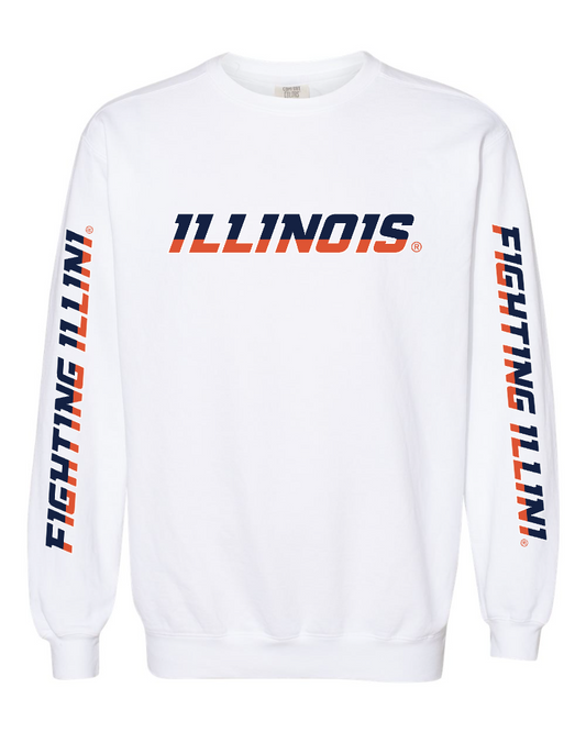 Fighting Illini - Illinois Wordmark - 1566 White