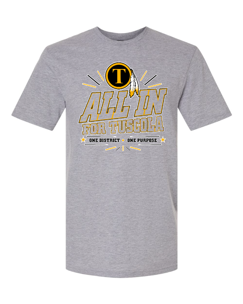 Tuscola CUSD 301 Staff shirt - Sport Grey - front
