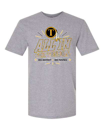 Tuscola CUSD 301 Staff shirt - Sport Grey - front